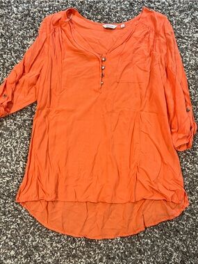 Reitmans Orange Plus-Size Women's Blouse